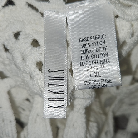 Kaktus - Cover Up Dress Crochet Lace  100%Cotton L‐LX - Picture 6 of 6